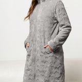 Vestaglia donna in Coral con zip - GRIGIO - OF71