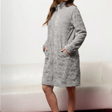 Vestaglia donna in Coral con zip - GRIGIO - OF71