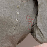 Pigiama donna in caldo cotone con fantasia floreale - ROSA - PA15