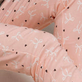 Pigiama donna in caldo cotone con fantasia floreale - ROSA - PA15