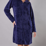 Vestaglia donna in Coral con zip e collo alto - BLU - RS71