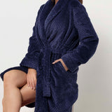 Vestaglia donna in Coral con collo a scialle - BLU - RS72