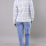 Tuta donna in Coral con zip e fantasia check - AZZURRO - TI44