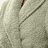 Vestaglia donna in tessuto Orsetto con cintura - SALVIA - TS72