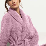 Vestaglia donna in tessuto Orsetto con cintura - MALVA - TS72