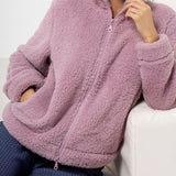 Giacca donna in tessuto Orsetto con zip - MALVA - TS80