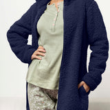 Giacca donna in tessuto Orsetto con zip - BLU - TS84