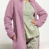 Giacca donna in tessuto Orsetto con zip - MALVA - TS84