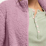 Giacca donna in tessuto Orsetto con zip - MALVA - TS84