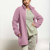 Giacca donna in tessuto Orsetto con zip - MALVA - TS84