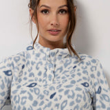 Pigiama donna in Coral con fantasia animalier azzurra - AZZURRO - TX45
