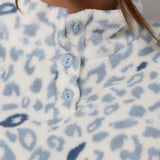 Pigiama donna in Coral con fantasia animalier azzurra - AZZURRO - TX45