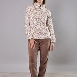 Pigiama donna in Coral con fantasia animalier azzurra - CORDA - TX45
