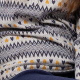 Pigiama donna homewear fantasia nordica con serafino - BLU - ZL15