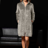 VESTAGLIA IN TESSUTO CON ZIP E TASCHE L.95