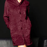 VESTAGLIA IN TESSUTO CON BOTTONI L.90