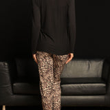 Pigiama donna serafino in viscosa animalier Verde Veronica - VARIANTE UNICA - MA15