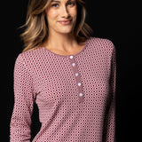 Camicia da notte donna in viscosa Verde Veronica - BORDEAUX - MM25