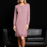Camicia da notte donna in viscosa Verde Veronica - BORDEAUX - MM25