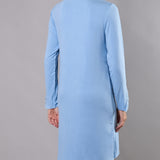 Camicia da notte donna in viscosa con pizzo Verde Veronica - POLVERE - QL25