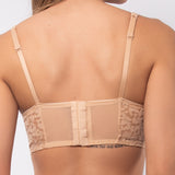 Top in pizzo animalier con coppe graduate e ferretto - SKIN - 7731