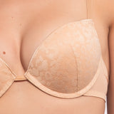 Push-up in pizzo animalier con coppe graduate e ferretto - SKIN - 7734