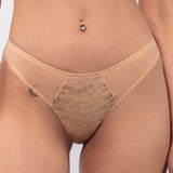 Brasiliana in pizzo animalier - SKIN - 7737