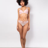 Reggiseno in pizzo floreale con coppe imbottite e ferretto - CIPRIA - 7742