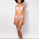 Push-up in pizzo floreale con coppe graduate e ferretto - CIPRIA - 7744
