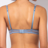 Push-up in pizzo floreale con coppe graduate e ferretto - DENIM - 7744