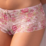 Culotte in pizzo floreale - ROSA - 7759