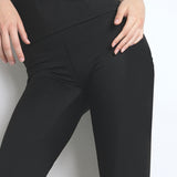 Leggings Akty con cuciture e vita alta doppiata - NERO - AT03