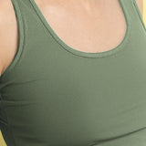Canotta Akty a spalla larga - VERDE MILITARE - AT12