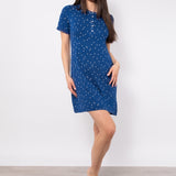 Camicia da Notte Serafino in Viscosa a Manica Corta - BLU - LV24