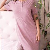 Camicia da Notte Serafino in Viscosa a Manica Corta - MALVA - LV24