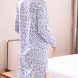 Camicia da notte in cotone manica lunga - DENIM - SF25