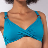 Reggiseno con coppe imbottite senza ferretto - TURCHESE - 8 - TURCHESE - AC56C