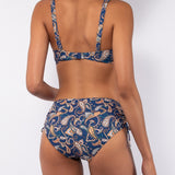 Bikini francese con ferretto e slip con coulisse - BLU - CE5369