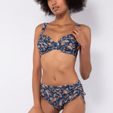 Bikini francese con ferretto e slip con coulisse - BLU - CE5369