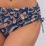 Bikini francese con ferretto e slip con coulisse - BLU - CE5369
