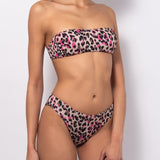 Bikini fascia con coppe imbottite estraibili e slip 5 cm - SABBIA - AA35