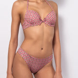 Bikini reggiseno con coppe imbottite e ferretto e slip - ROSSO - ML34