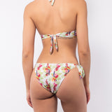 Bikini reggiseno con coppe imbottite e ferretto e slip annodato - BIANCO - TH24