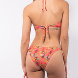 Bikini fascia con coppe imbottite estraibili e slip annodato - CORALLO - TH25