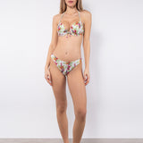Bikini push-up con coppe graduate e ferretto e brasiliana - BIANCO - TH65