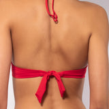 Reggiseno con coppe imbottite e ferretto - ROSSO - UN54