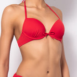 Reggiseno con coppe imbottite e ferretto - ROSSO - UN54