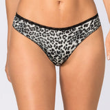 Perizoma in Microfibra Animalier - NERO - 7913