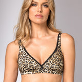 Reggiseno Triangolo Senza Ferretto in Microfibra Animalier - MOKA - 7926
