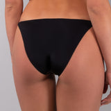 Tanga in Microfibra e Tulle Ricamato - NERO - 7933